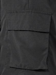 SHEIN Teen Boys' Casual Simple Cargo Style Pocket Shorts