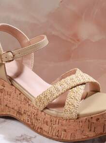 SHUZIA Women's Wedge Heel Thick Bottom Sandals