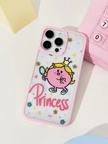 Mr Men Little Miss X SHEIN Princess Pink Border Transparent Phone Case - Clear - View 3