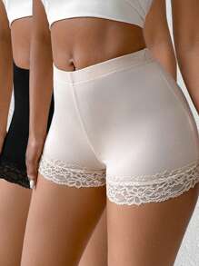 Zolique Lace Trim Leggings