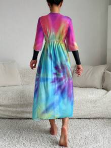 Swim Mulvari Traje De Baño De Una Pieza Negro Para Mujer Y Cubierta Con Diseño Teñido De Malla, Para Verano, Playa, Vacaciones, Viajes, Festivales, Piscinas Y Surf