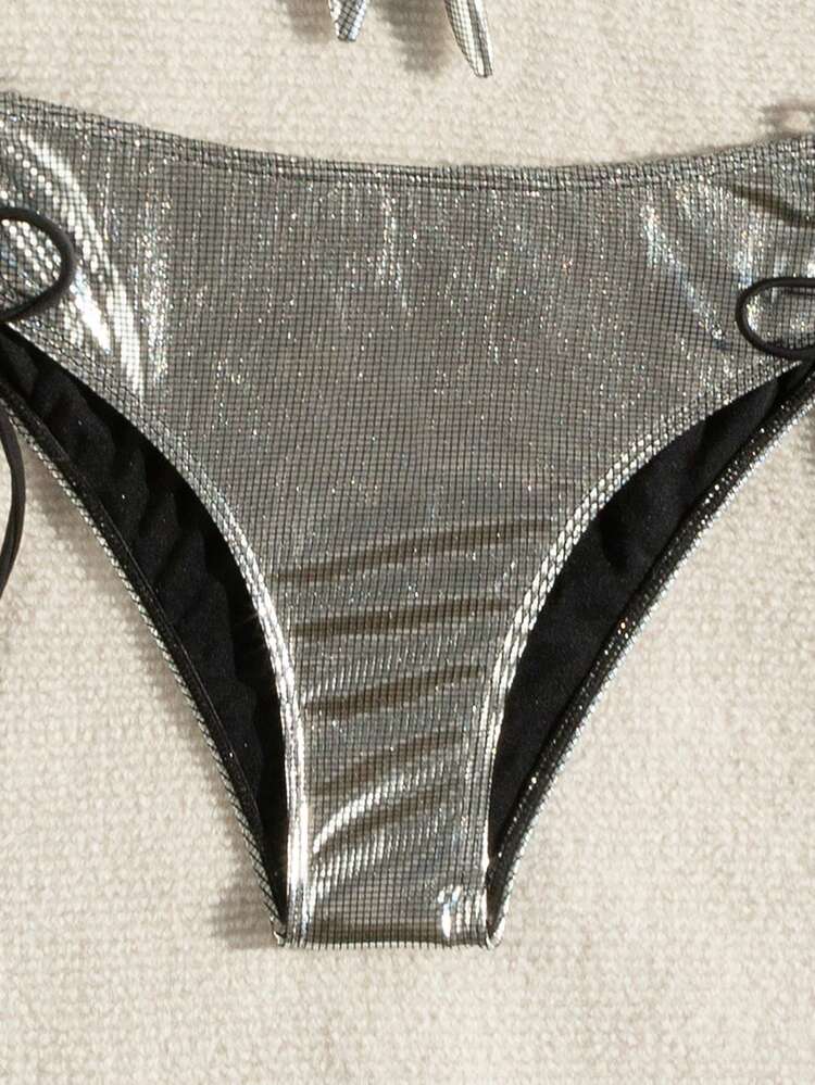 Women's Metallic Bikini Set Summer Beach