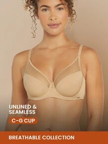 LUVLETTE Plunge T-Shirt Bra - Apricot - View 2