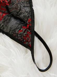 Conjunto de lencería sexy talla grande, con aro, 4 piezas, para el Día de San Valentín