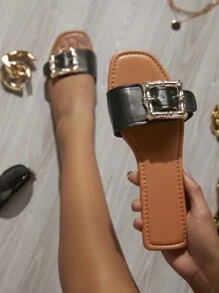 SHUZIA 時尚平底女拖鞋,適合日常穿著