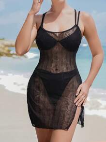 Women's Halter Neck Backless Swimwear Cover Up Dress