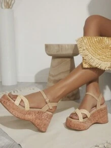 SHUZIA Women's Wedge Heel Thick Bottom Sandals