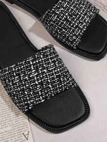 女士平底涼鞋 - 黑色 - 查看 2