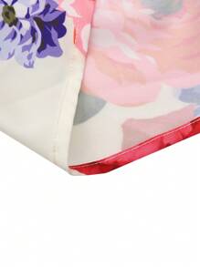 SHEIN Clasi 大码波西米亚风花卉印花镂空露背连衣裙，适合夏季 - 彩色 - 查看 5