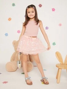 Mini mi Girls Blingbling Silver Crystal Bow Design T-Strap Sandals- Luxury,Stylish, Comfortable