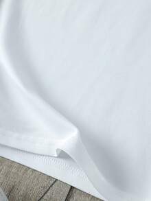 INAWLY Car And Letter Print Short Sleeve T-Shirt - White - View 3