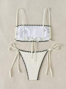 Swim Basics 女士紋理細肩帶比基尼套裝