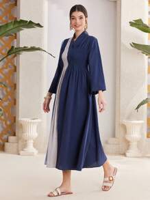 Seusyu Của phụ nữ Khối màu Eo-thắt chặt Đầm - Nhiều màu - Xem 5