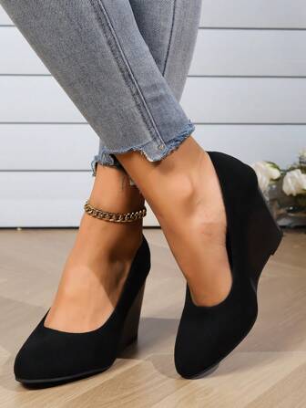 Zapatos de tacón alto con plataforma para mujer, de moda para fiesta, boda, ocasión formal, color negro