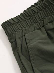 DAZY Men's Solid Color Utility Shorts - Green - View 5