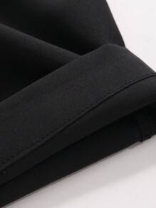 DAZY Women's Straight Leg Solid Color Casual Business Pants Fall/Winter - Black - View 3