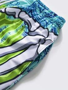 ROMWE MEN Street Life Nam Sọ & In tay Eo dây rút Quần short - Nhiều màu - Xem 6