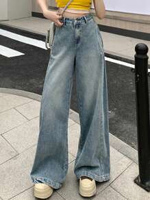 DAZY Women's Loose Wide Leg Jeans,Baggy Jeans