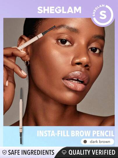 SHEGLAM قلم حواجب Insta-Fill-بني غامق، قلم حواجب تلقائي يدوم طويلاً، مقاوم للعرق، مضاد للزيوت، غير لاصق، مكياج حواجب فائق النحافة، ، حواجب عيد الميلاد حفل التخرج عيد ميلاد عطلة صيف خريف واي تو كيه أنيق أزياء نساء علامة تجارية مكياج مستحضرات تجميل الجمال حفلة شاطئ بحر سفر تخييم في الهواء الطلق مدرسة حرم جامعي رحلة مهرجانات ديكور هدية هدية وردة فتاة تنكر أفضل لون سحر أجواء
