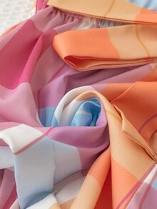 Soleia 女款格紋高腰荷葉邊短褲 - 彩色 - 查看 4