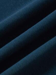 Gudetama X SHEIN Tween Boy Cartoon Graphic Tee - Dark Green - View 6