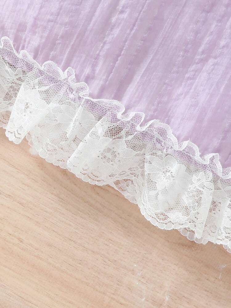 Baby Girl's Elegant Lace Trim Dress