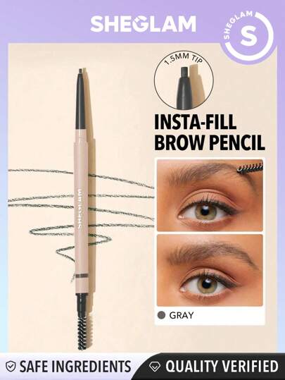 Crayon à Sourcils Insta-Fill-Gris-Stylo à Sourcils Automatique Longue DuréE-RéSistant à La Transpiration, Anti-Gras, Non Collant, Ultra Fin-Maquillage Des Sourcils NoëL Marque Beauté Visage Maquillage CosméTique Pour Femmes Filles Parfait Pour Hiver IdéAl Pour Y2K ÉLéGant Mode Adapté Pour Anniversaire Xmas Cadeau FêTe PrêT Meilleure Couleur