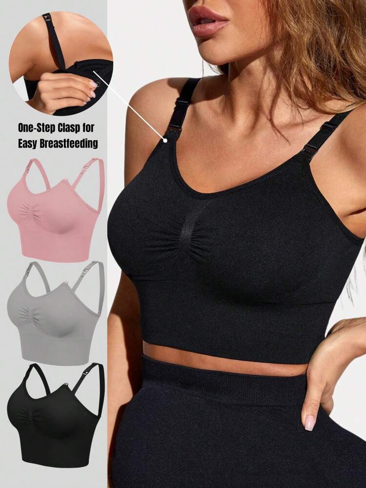 Maternity Ruched Bust Adjustable Strap Cami Top