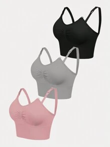 SHEIN Maternity Ruched Bust Adjustable Strap Cami Top - Multicolor - View 4