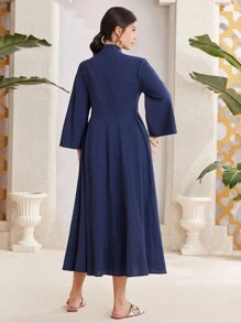 Seusyu Của phụ nữ Khối màu Eo-thắt chặt Đầm - Nhiều màu - Xem 2