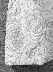 SHEIN Young Girl Summer New Jacquard Flower Print Dress With Ladylike Style