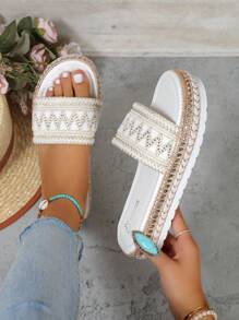 1 pieza Cómodas zapatillas planas, nuevo diseño 2024 Zapatos para mujer