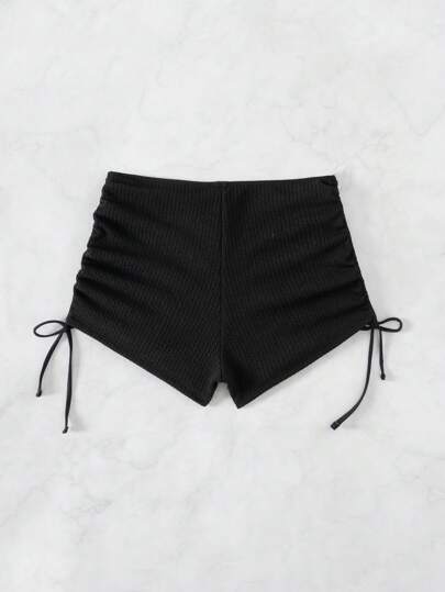 Swim Vcay 女式夏季沙灘側面拉皺泳裝短褲