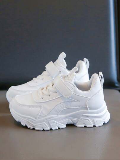 New Style Children's Sports Shoes, Casual Leather Chunky Shoes For Older Girls And Boys, Comfortable, Suitable For Students For Running, Also Suitable For Babies And Toddlers