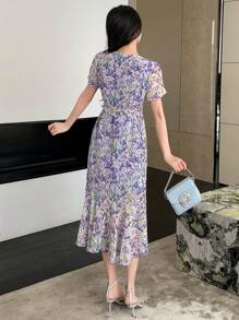 DAZY Đầm tay bồng in hoa dành cho nữ, đầm hoa cho nữ - Nhiều màu - Xem 5