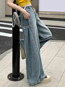 DAZY Women's Loose Wide Leg Jeans,Baggy Jeans