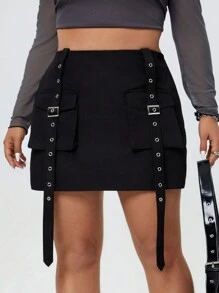 Coolane Falda De Carga De Talla Grande Con Bolsillos Grandes En Línea A