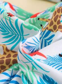 SHEIN Baby Boy Animal Pattern One-Piece Swimsuit