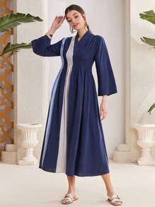 Seusyu Của phụ nữ Khối màu Eo-thắt chặt Đầm - Nhiều màu - Xem 3