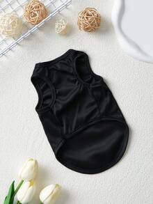 Jessica Queiroga 1件寵物貓狗背心,小狗大愛情信和心形印花