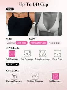 Swim DD+ Của phụ nữ Màu thuần Áo tắm một mảnh Cho mùa hè , bờ biển , Bơi lội - Nhiều màu - Xem 5