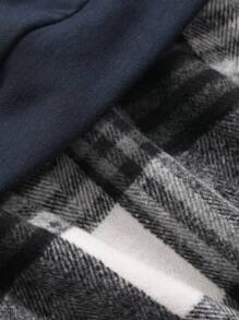 FRIFUL فستان بنمط مربعات ومطبوع عليه حروف، ملابس خريفية