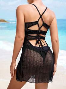 Women's Halter Neck Backless Swimwear Cover Up Dress