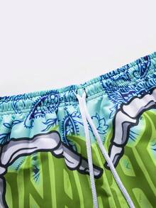 ROMWE MEN Street Life Nam Sọ & In tay Eo dây rút Quần short - Nhiều màu - Xem 5