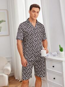 男士豹紋家居服套裝