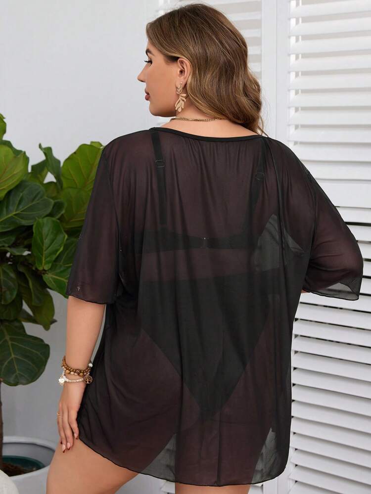 Plus Size V-Neck Tankini Swimwear Set With Floral Print Cover Up Summer