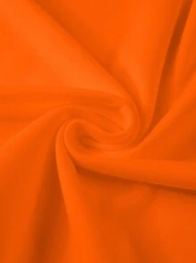 Manfinity Homme Men's Round Neck Tee With Letter Print - Orange - View 3