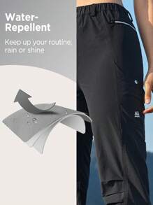 In My Nature Pantalón Impermeable Para Mujer Al Aire Libre - Negro - Ver 2