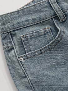 DAZY Washed Loose Fit Wide Leg Jeans,Baggy Jeans - Medium Wash - View 7