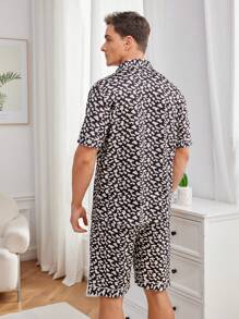 男士豹紋家居服套裝